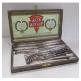 Antique Keen Kutter 6pc Each Knife & Fork w/ Case