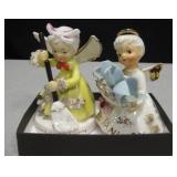 VNTG Snowdrop Garnet Porcelain Angelic Figurines