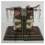 6.75" Tall Composite/Metal Mardi Gras Bookends