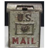 VNTG Metal US Mail Form Coin Bank, 3.5"H