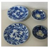 Vintage Holland Made Blue & White Floral Plates