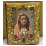 Raised Resin & Fabric Art Photo Album w/ Snap