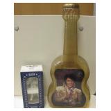 Elvis Guitar Coin Bank & NIB Elvis Decanter