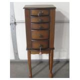 20th. C. Wood & Mirror Jewelry Drawer Cabinet