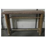 60"x16x63" Primitive Style Flagstone Top Table