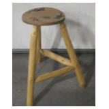 Wooden Carved Southwest Lizard Child Stool 22.5"H