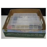 2 Plastic Organizers w/ Various Costume Beads