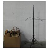 Box of Various Baskets & Garden Hook Hangers