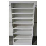 52" White Wood 8 Shelf Unit