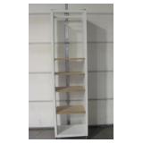 Corrugated Wood & Wood 4 Level Tall Storage Shelf
