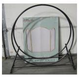 Fireplace Screen & Metal Log Holder