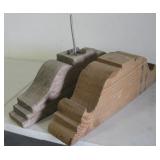2 Various Styled & Toned Wooden Corbels