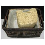 Lot of 4 Baskets-Largest is 20.5" X 14.5" X 10.5"