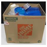 Box of Various Plastic Food Storage Containers