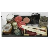 Various Candles & Candle Holders Metal & Glass