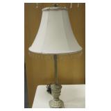 Vintage Styled Resin Table Top Lamp, 28"H