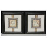 2 Framed Inspirational Wall Prints - 13" x 13"
