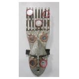 Bamana Ntomo Style Comb Mask w/ Mirrors, 25"L