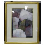 28.5" X 35" Framed Abstract Art