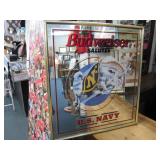 21.5" x 23.5" Budweiser Navy Mirror