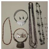 Lot Of 6 Necklaces - 2 w/ Matching Earrings