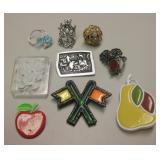 6 Brooches / Pins & 3 Rings