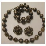 Vtg Fashion Jewelry Necklace, Bracelet & Earrings