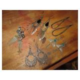 5 Pair of Native American Sterling Silver Earrings