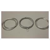 3 Sterling Silver Bracelets - 2 Are Hallmarked