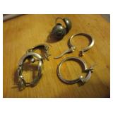 3 Pairs of Sterling .925 S.W./Chain Form Earrings