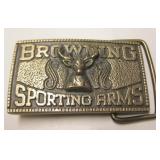 Vintage Brass Browning Sporting Arms Belt Buckle