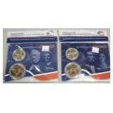 2 US Mint Presidential $1 Coin & Spouse Medal