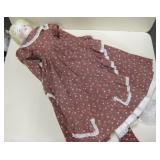 Vintage Porcelain Country Girl Doll 24"H