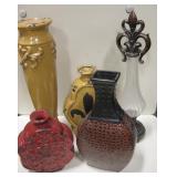 Various Ceramic & Glass Vases & Table Items