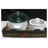 2 Rival & Little Dipper Crock Pots, Largest 8"H