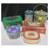 VNTG English/ Americana Tea & Candy Tin Cans/Boxes