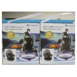 2 NIB Eternal 2-In-1 LED Ceiling Fan w/ Light