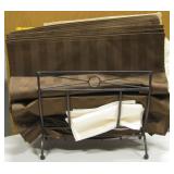 Metal Magazine Rack w/ Various Dining Mats