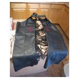 Zony Inc. Leather Rose Form Stitched Riding Chaps