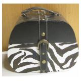 Purse Shaped Zebra Pattern Storage / Jewelry Box