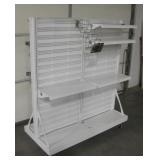 Dual Side Retail Mobile Display Wall Shelf