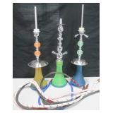 Bin of Glass Hookahs w/ Hoses & Accessories