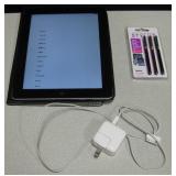 Apple iPad with Cover, Plug & 4 Stylus