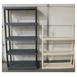 Black & White Office Plastic Multi-Shelf Units