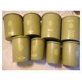 VNTG Kitchen Plastic Green Nesting Storage Units