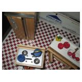VNTG Wooden Miniature Kitchen Cabinets / Fridge