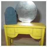 VNTG Miniature Wooden Vanity Mirror & Radio