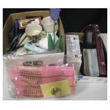 Lot of Various Items, Plates, Fabrics & Others