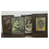 4 VNTG Framed Women & Floral Women Art