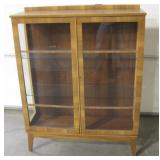 VNTG Wood & Glass 3 Shelf Dual Door China Cabinet